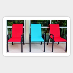 Red And Blue Chairs Sticker